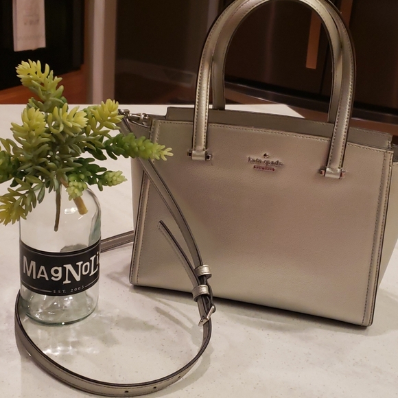 kate spade Handbags - Kate Spade silver leather purse